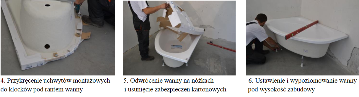 Instrukcja montażu wanny - krok 2