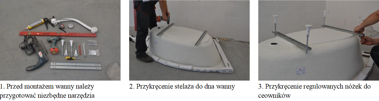 Instrukcja montażu wanny - krok 1